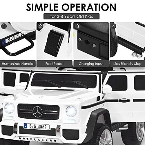 Ride on Car, Licensed Mercedes-Benz Maybach, 12V Battery Powered Vehicle White