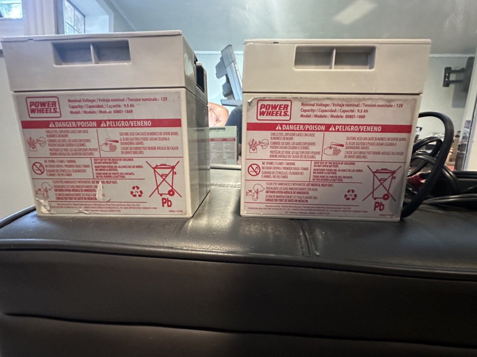 2 Fisher Price Power Wheels 12V Batteries