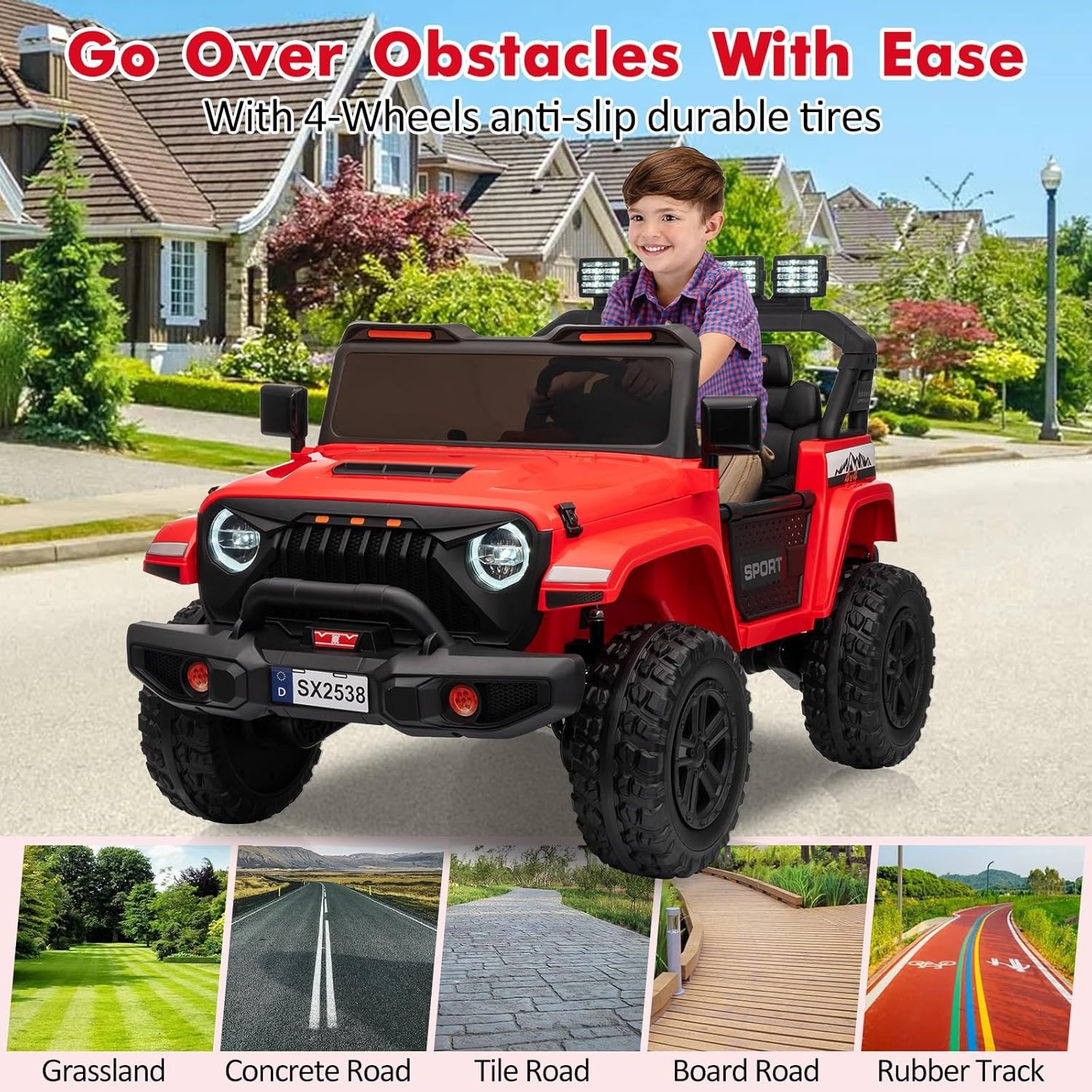 24V Powered Battery Truck 2 Seater Kids Ride On Car w/ Parent Remote Control