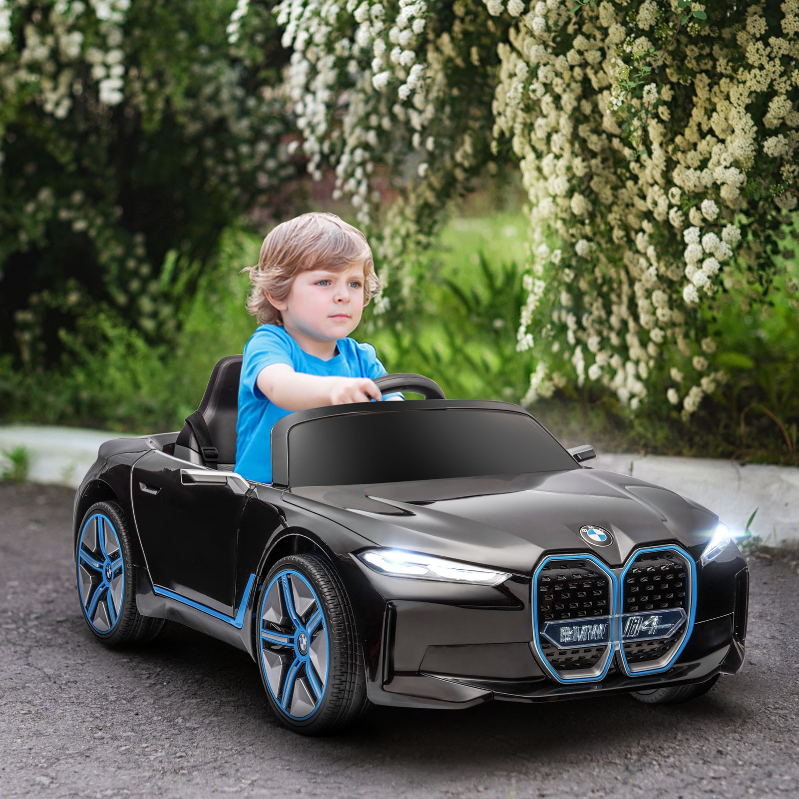 12V Electric Ride On Car with Remote Control Battery Powered Toy for Kids 3-6