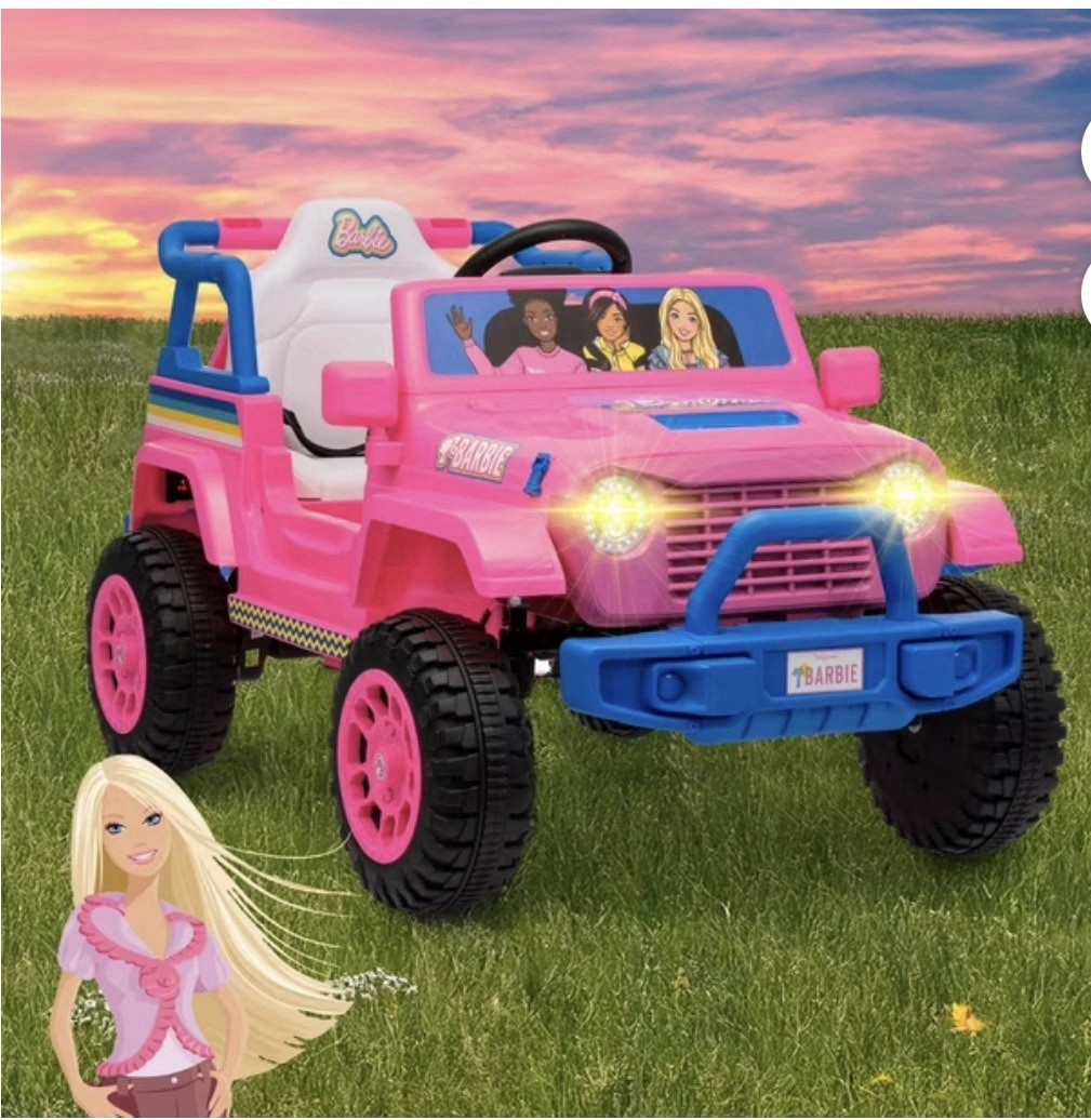 Licensed 12V 1-Seater Rugged Kids Ride-On -Barbie
