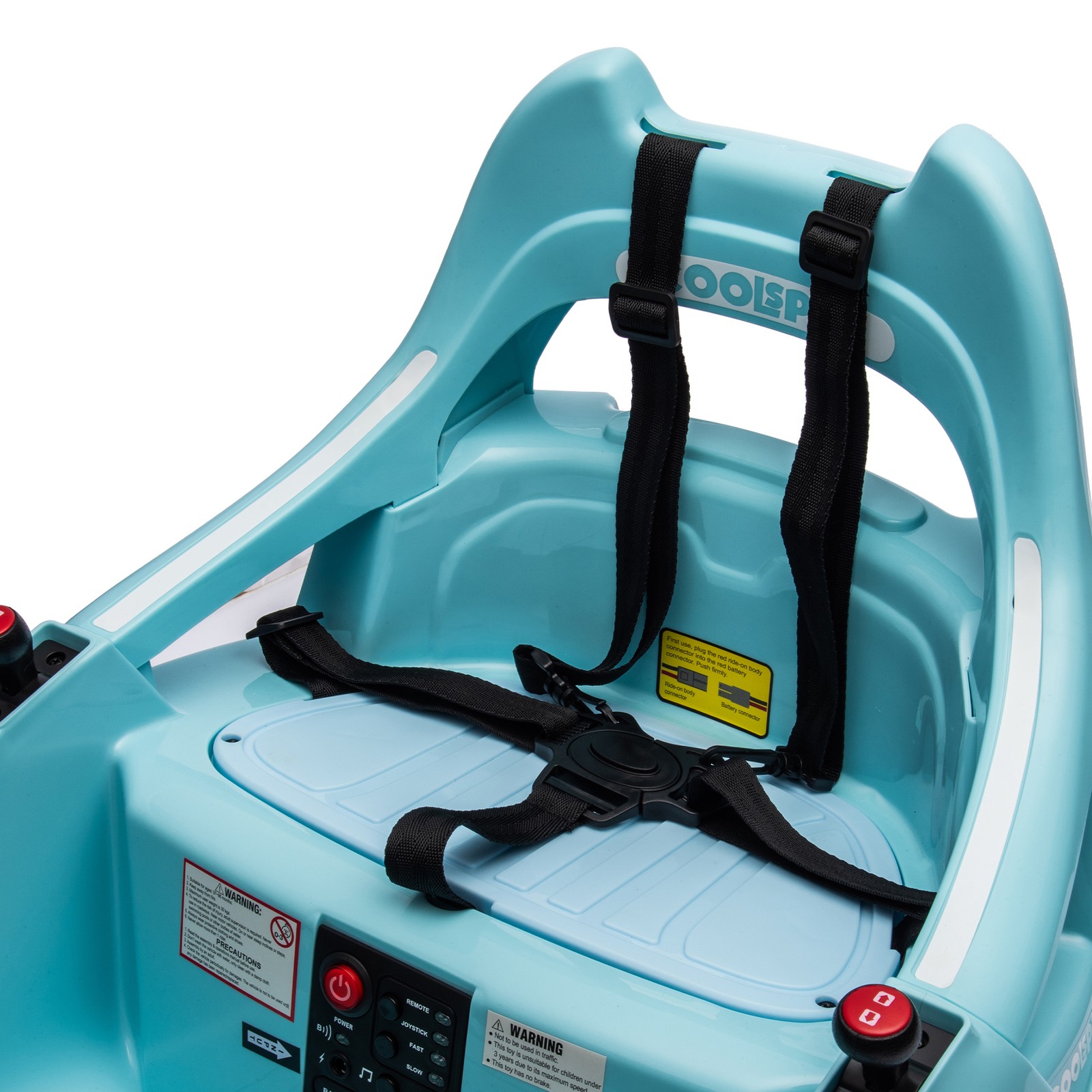 12V Ride on Bumper Car for Kids Electric Car for Kids 1.5-5 Years Old LED Blue