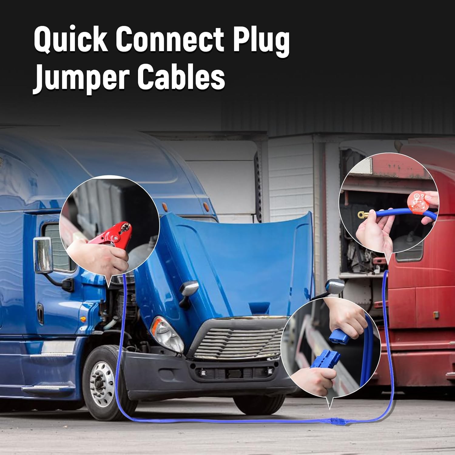 Juper Cable,1 Gauge 25/30 Feet 800A Booster Cables w UL-Listed Clamps for Trucks