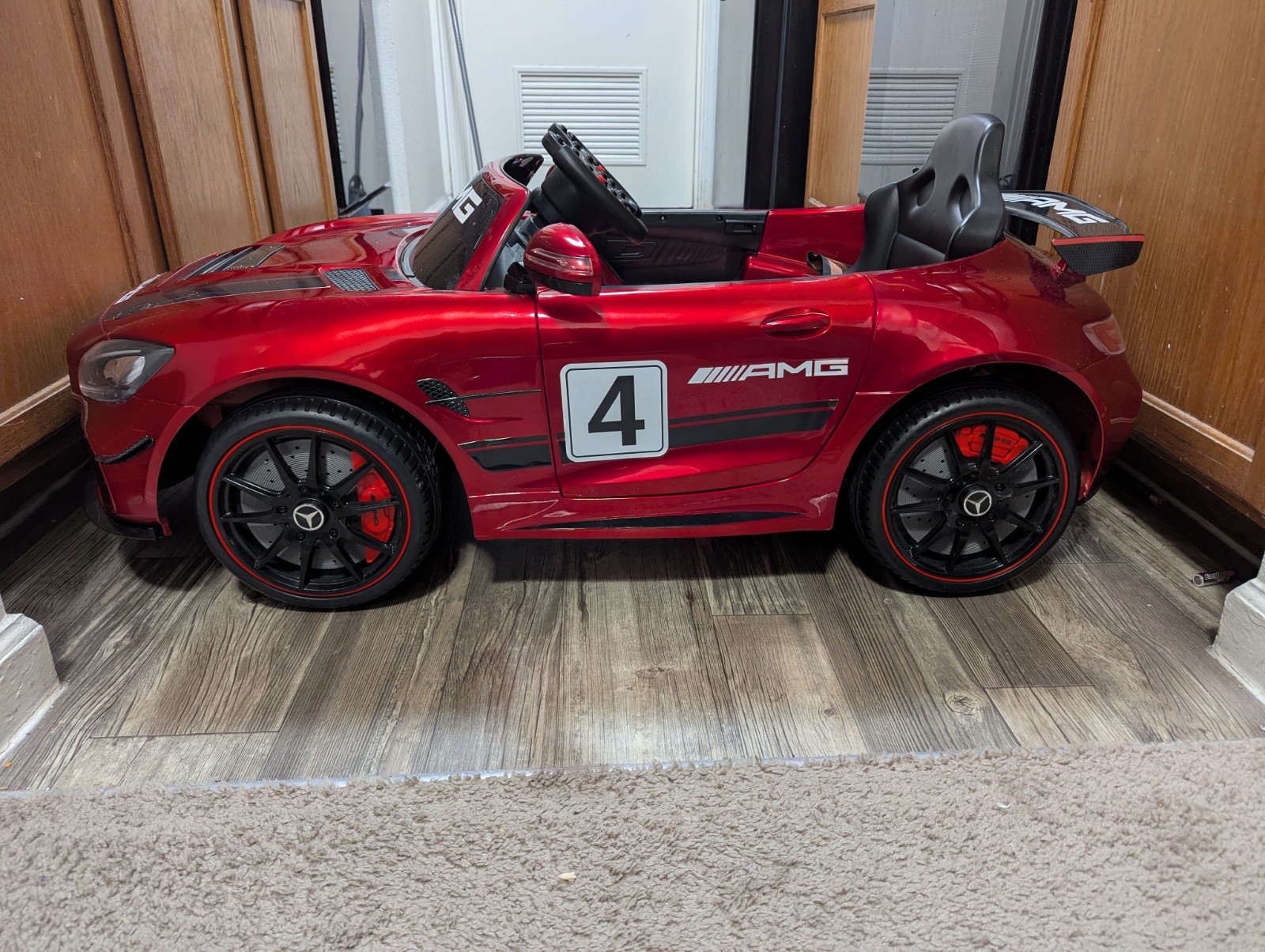 Kids 12V Ride On Car Licensed Mercedes Benz AMG GTR W/MP3 & REMOTE Control Red