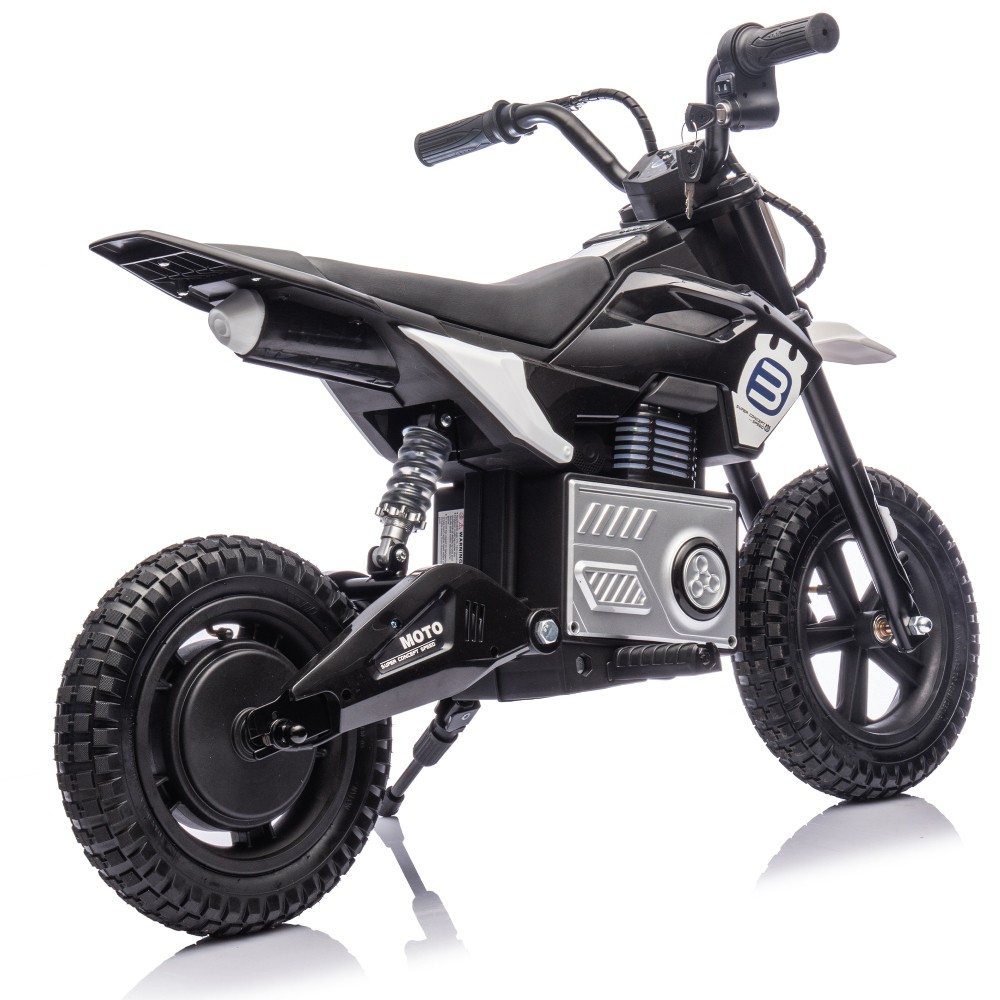 24V Kids Electric Motorcycle Toy, 200W Motor, LED Lights, Bluetooth MP3, 9.3MPH