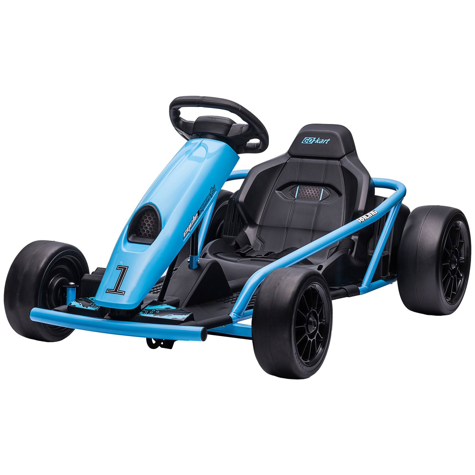 24V Electric Go Kart for Kids, Drift Ride-On Racing Go Kart with 2 Speeds,…