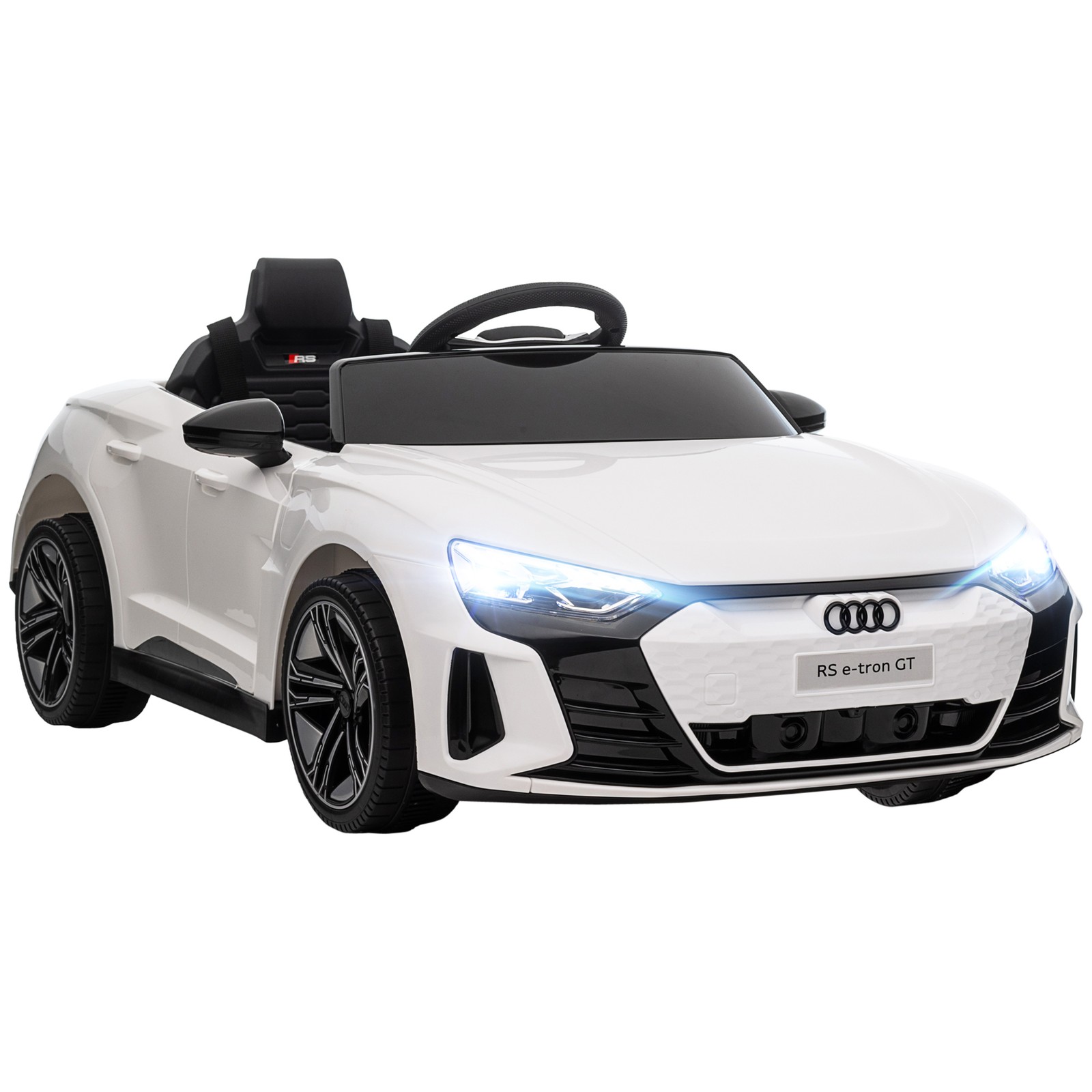 Licensed Audi 12V Electric Ride on Car with Remote Control, Horn Honking, White