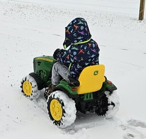 Kids Ride On John Deere Electric Battery Powered Tractor Trailer Childrens Car