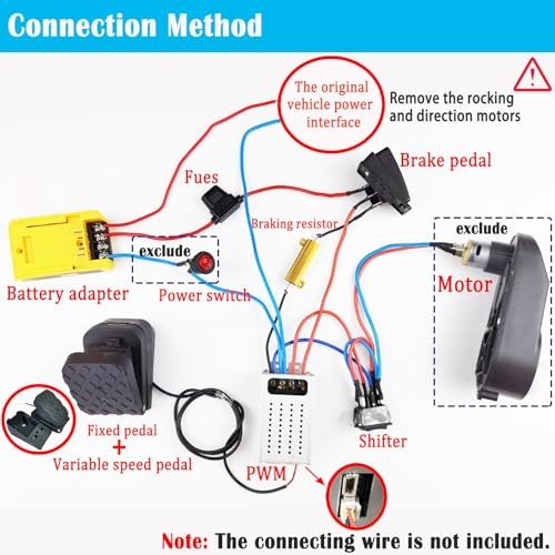 Low Voltage Protection Power Wheels Battery Adapter & Dc Motor Speed