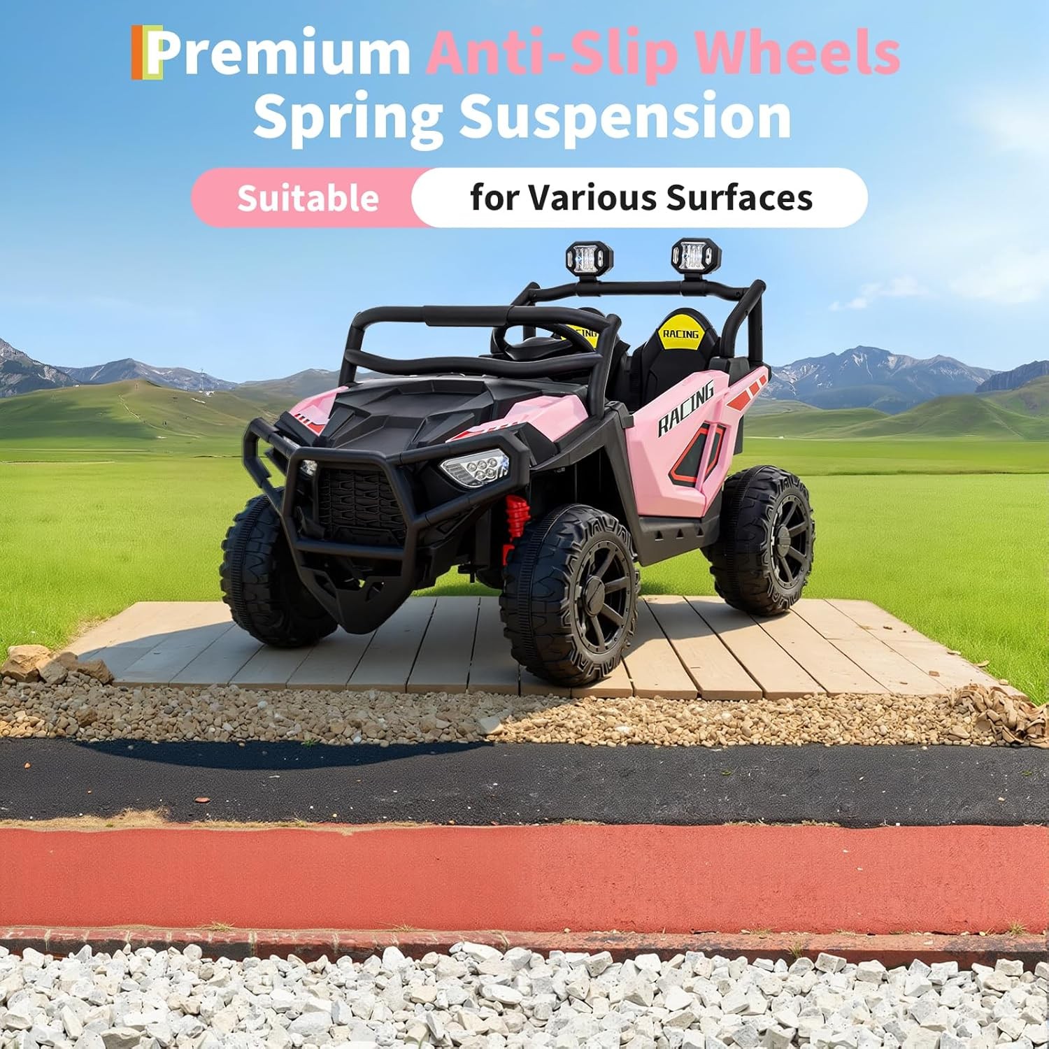 2 Seater Ride on Electric Car 24V Ride on Toys for Big Kids with Remote Control
