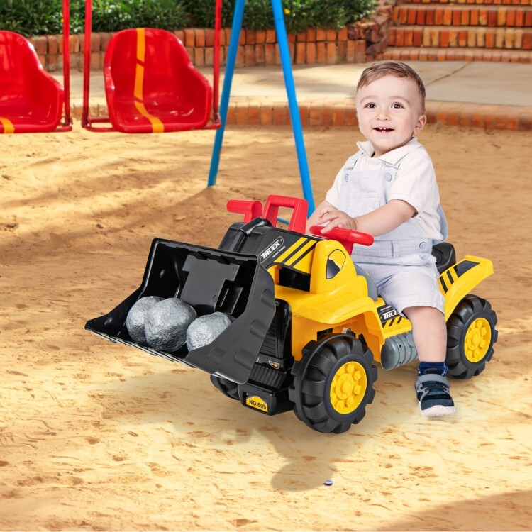 6V Battery Electric Kids Ride-on Bulldozer Toy Gift Kids With Adjustable Bucket