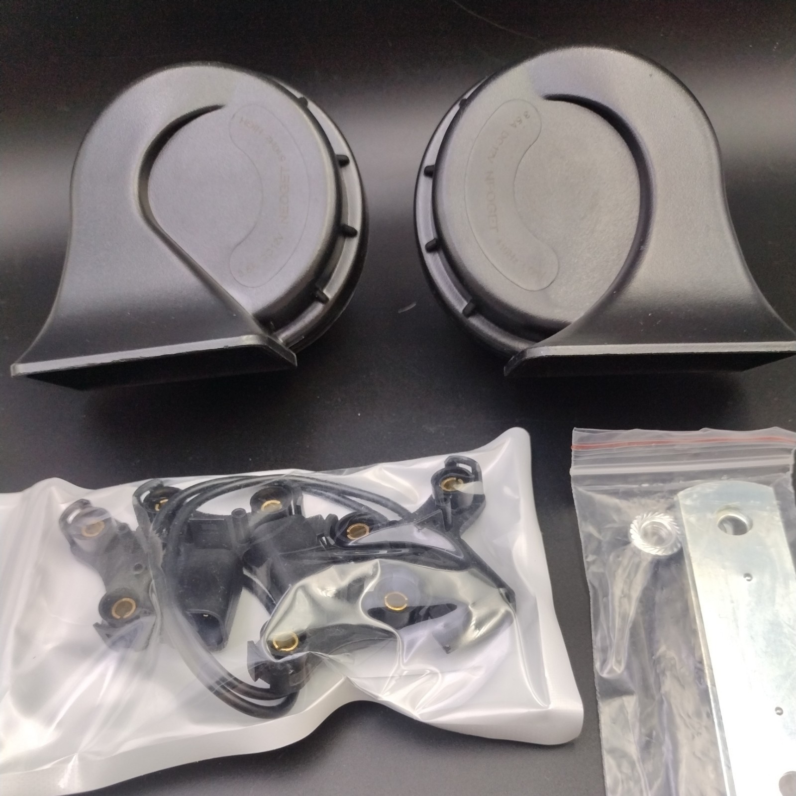 NEOGET Car Horn 12V Super Loud Electric Waterproof High Low Daul Tone (open box)