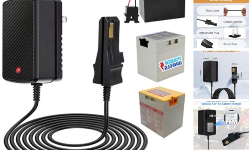 12V Battery Charger Replacement for Power Wheel Battery Charger for All Power