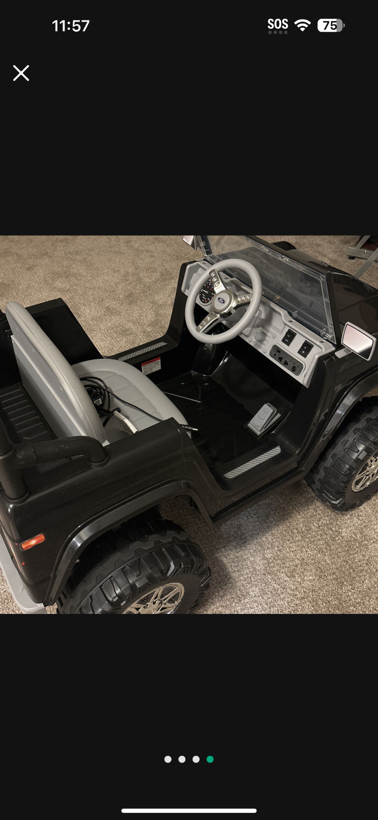 6V Ford Bronco Ride-On Toy for Ages 3-5, Battery Powered, LED Headlights, FM …