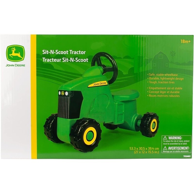Ride On Toys Sit ‘N Scoot Activity Tractor for Kids Ages 18 Months and Up Green