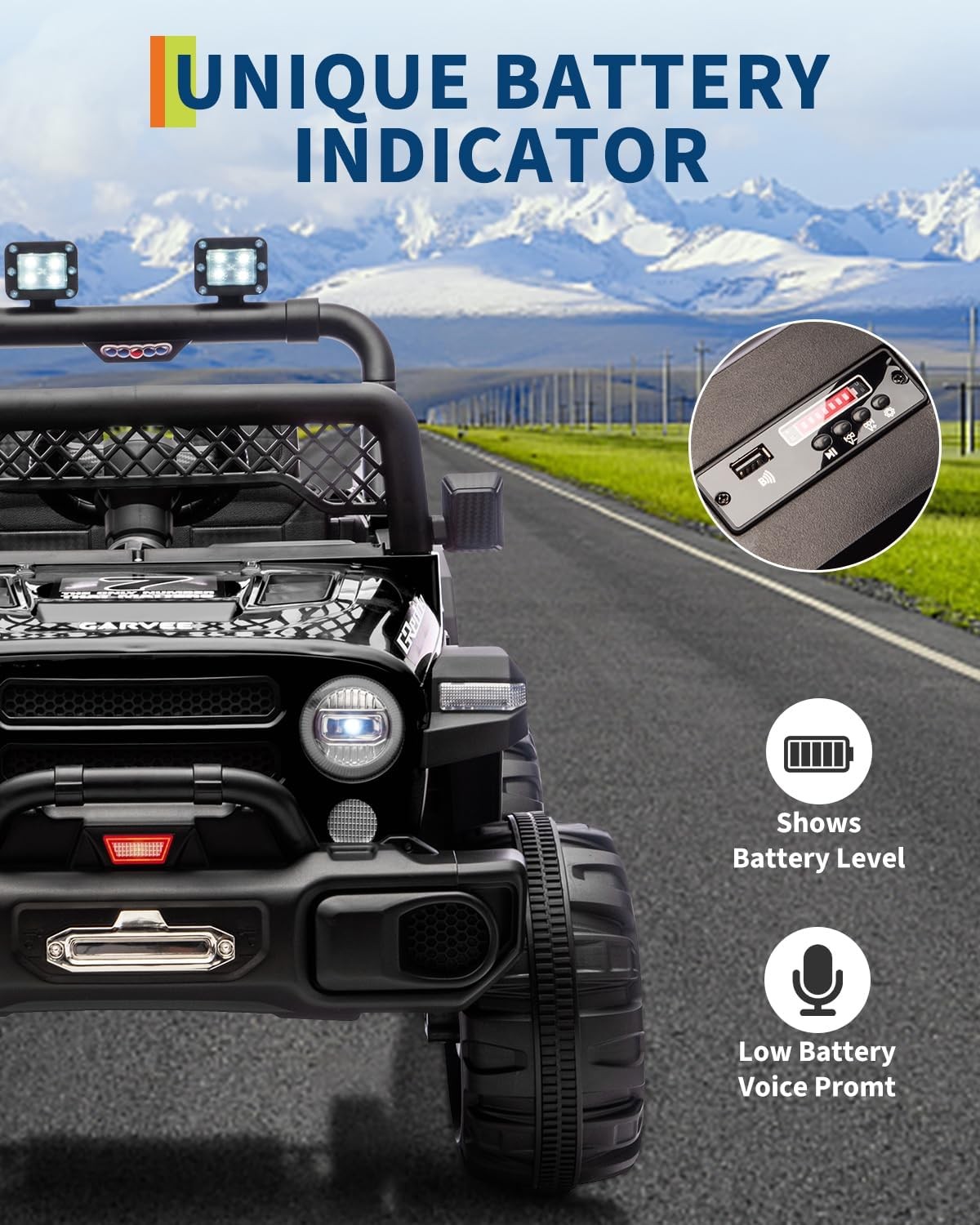 12V Kids Ride on Truck Toys for Big Kids Electric Vehicle with Parent Remote