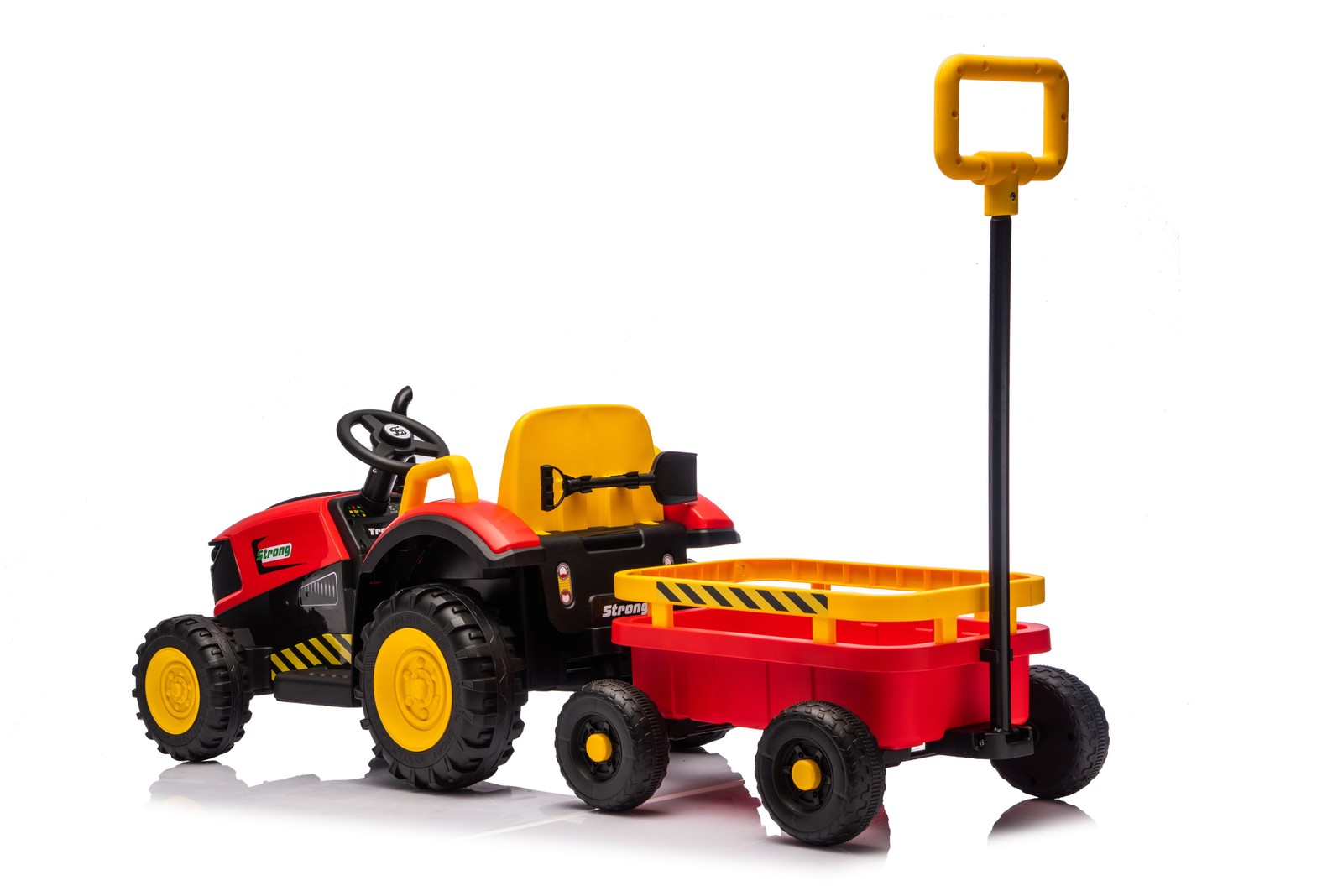Kids Electric Farm Tractor Ride On Car 12V with Trailer Lights Music Age 3-6