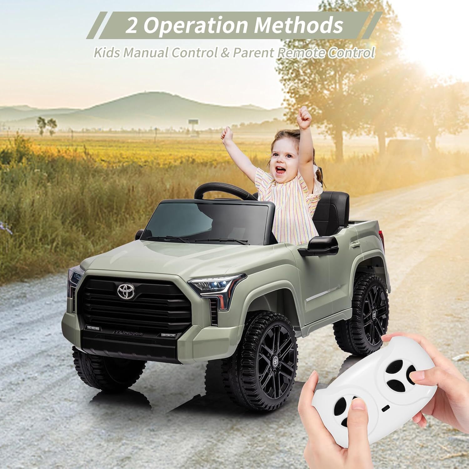 12V Toyota Ride On Truck 4Runner Tundra Electric Remote Control With Safety Belt