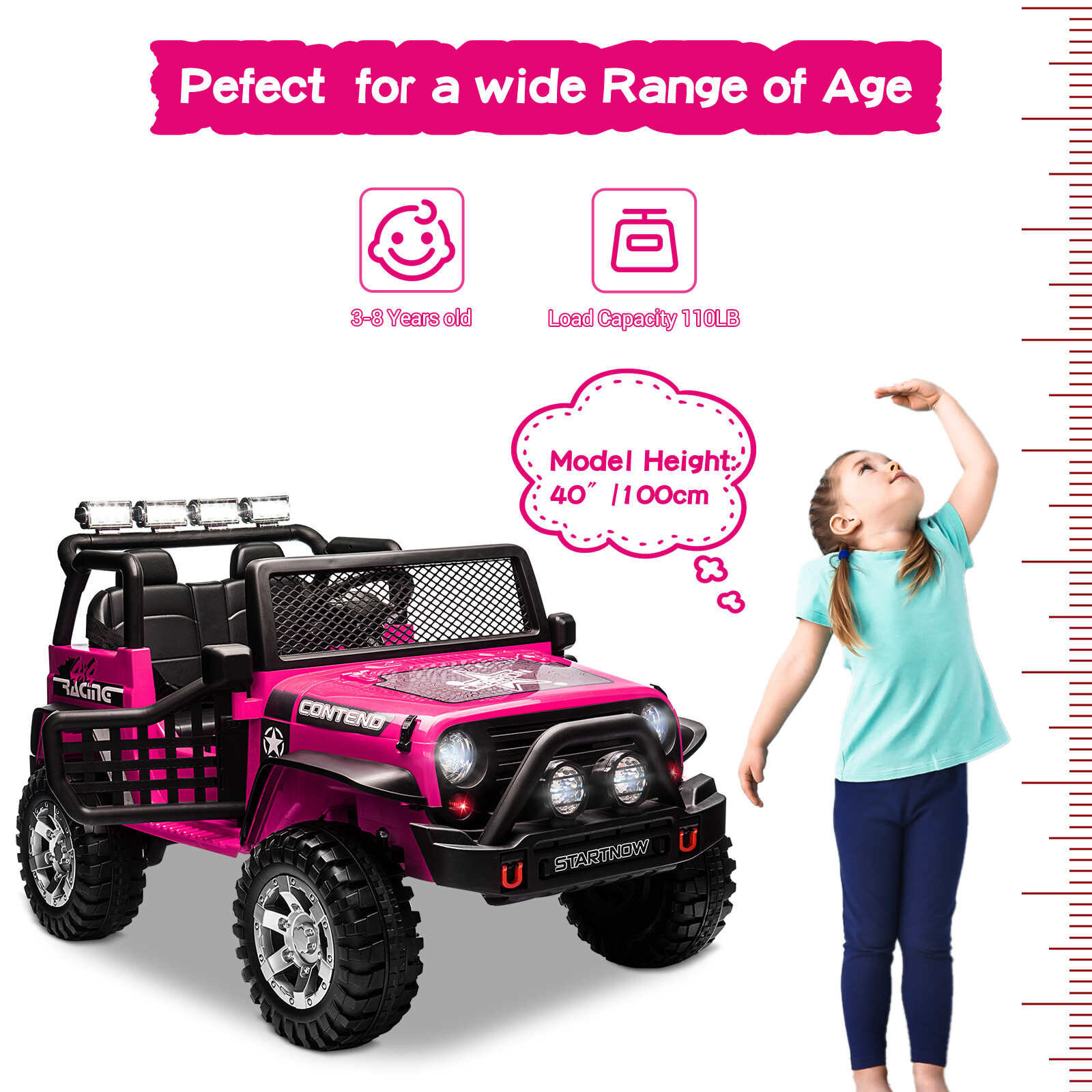 12V Kids Ride On UTV Car for Kids Electric Car Toys 4 Wheeler Off-Road W/Remote