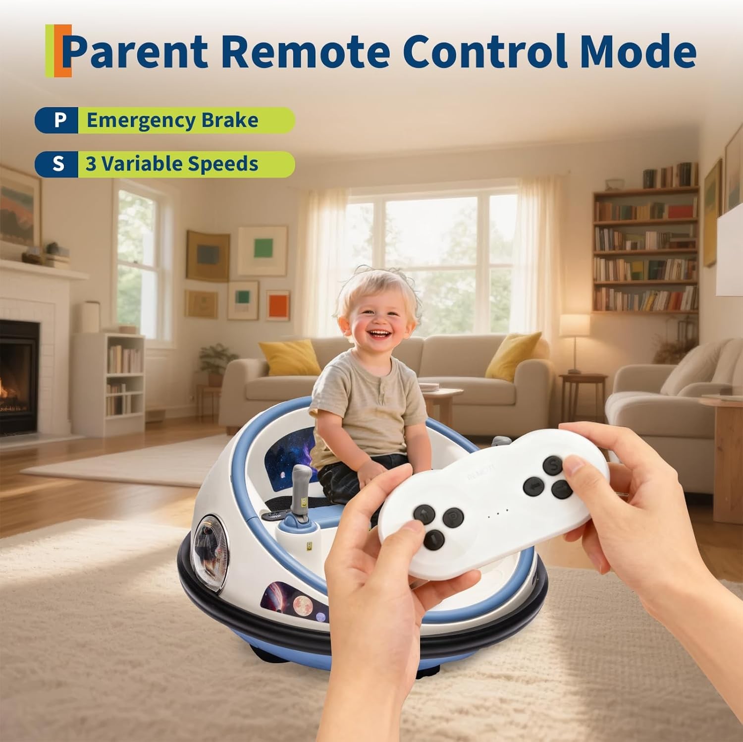 Electric Bumper Car for Kids with Remote Control, Indoor Outdoor Ride On Toys