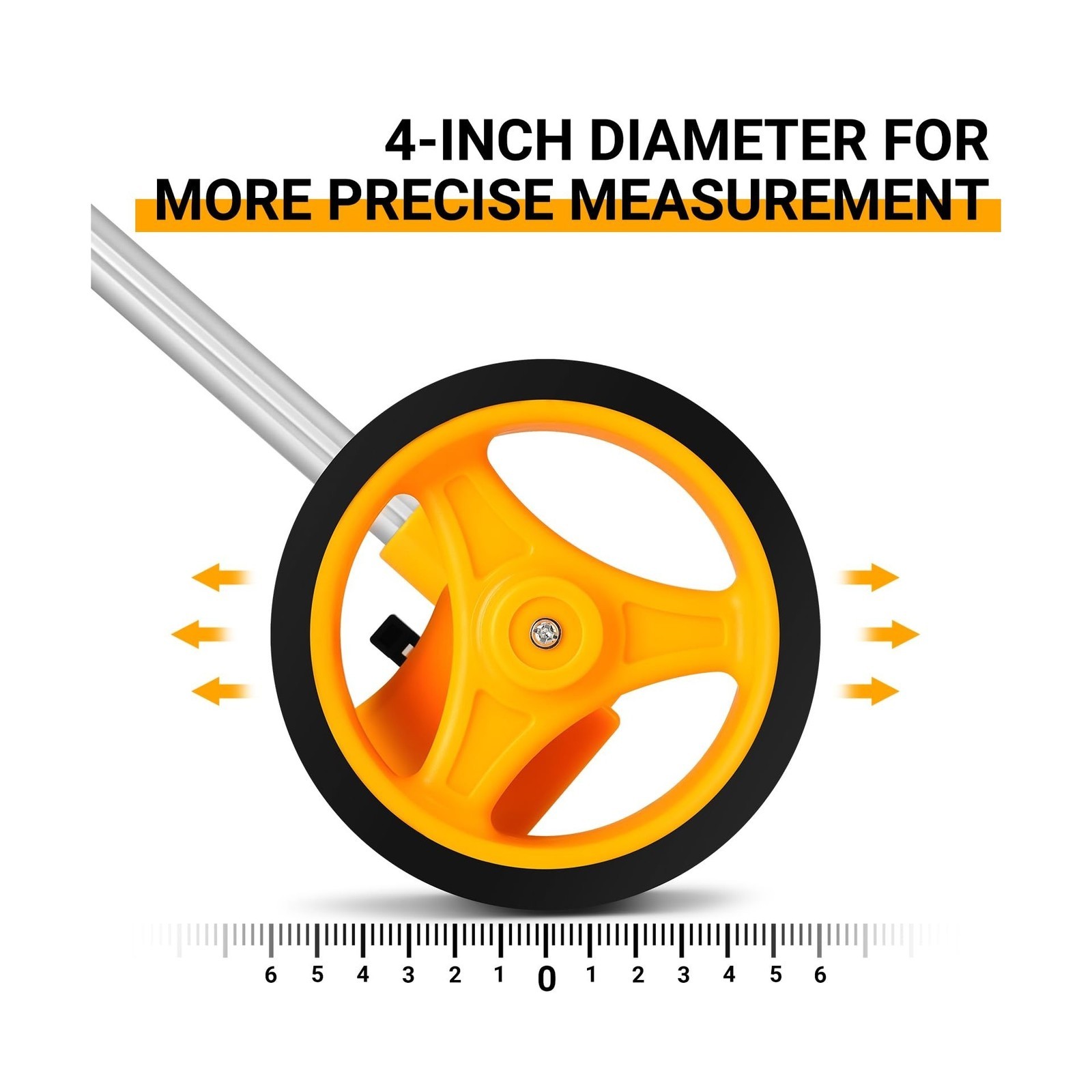 Measuring Wheel 4-inch, 99,999ft Capacity, w/ Carrying Bag – Compact