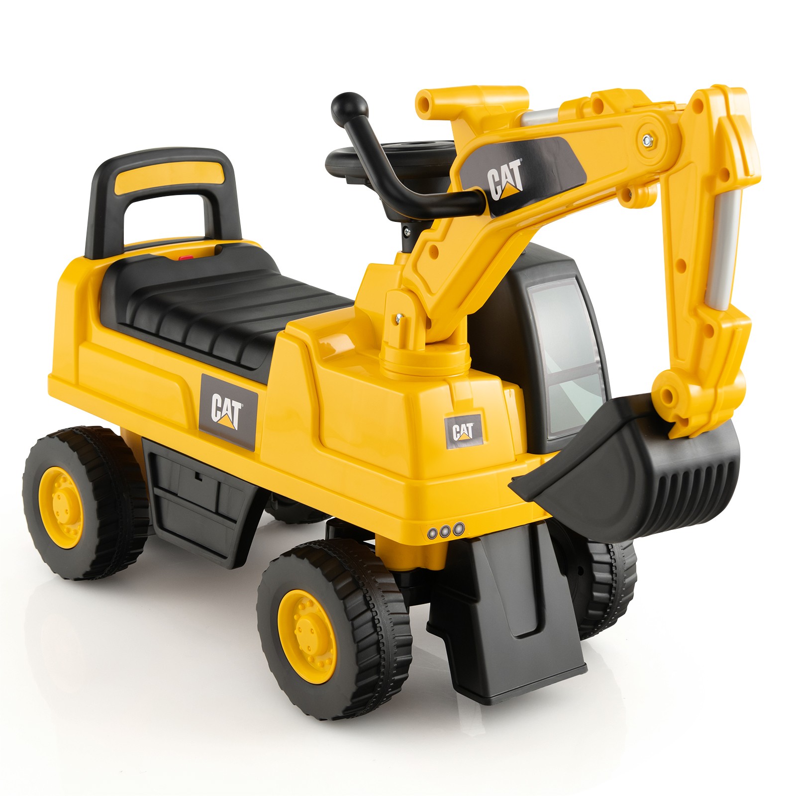 Licensed Caterpillar Kids Rid-On Digger Excavator Toy w/Digging Bucket & Storage