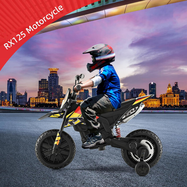 Kids Dirt Bike 12V Electric Off Road Motorcycle Training Wheel Music Toy Xmas US