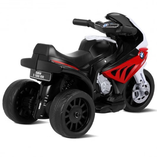 6V Kids 3 Wheels Riding BMW Licensed Electric Motorcycle-Red – Color: Red