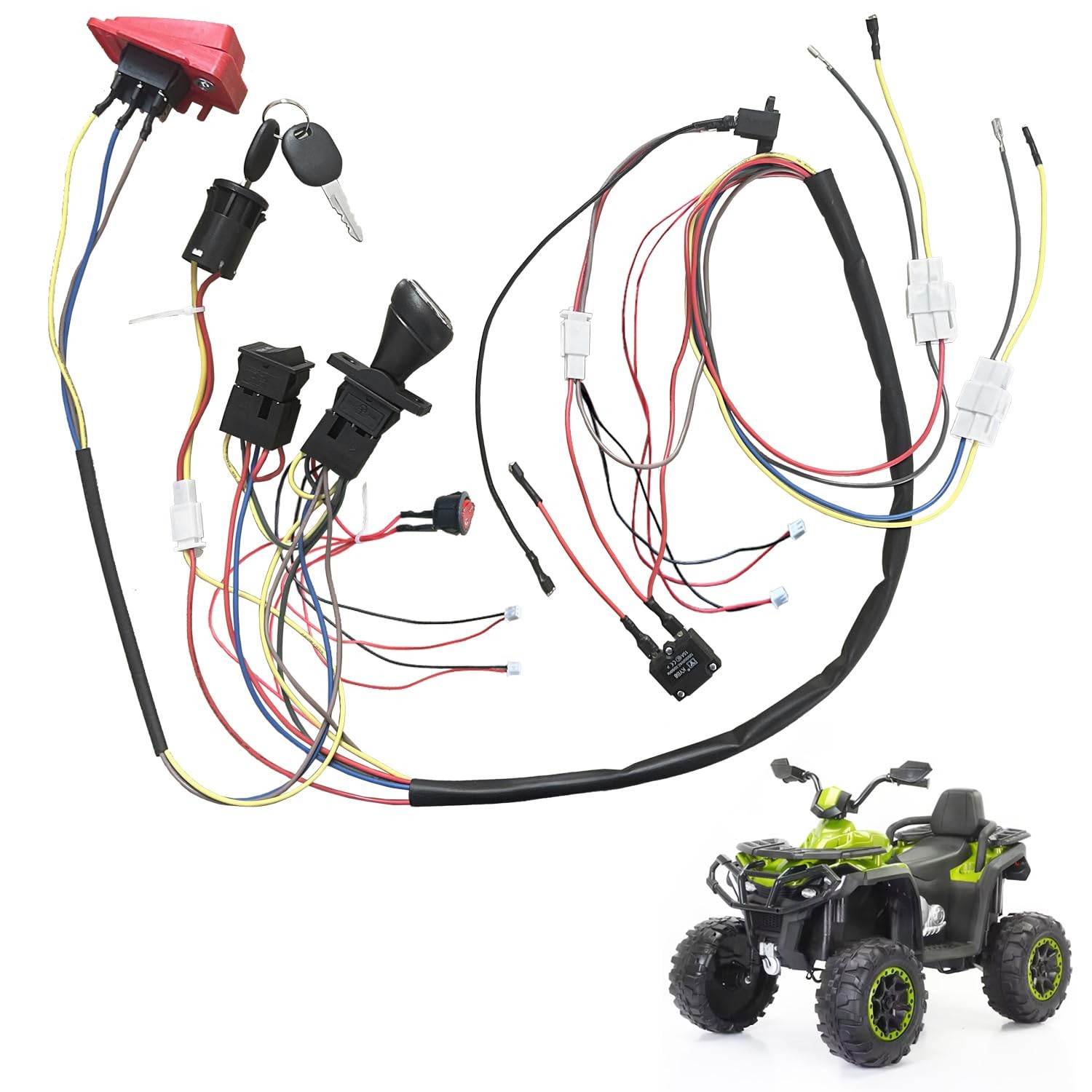 6V 12V 24V DIY Wire Harness Electric Conversion Kit for Kid’s Ride On Toys