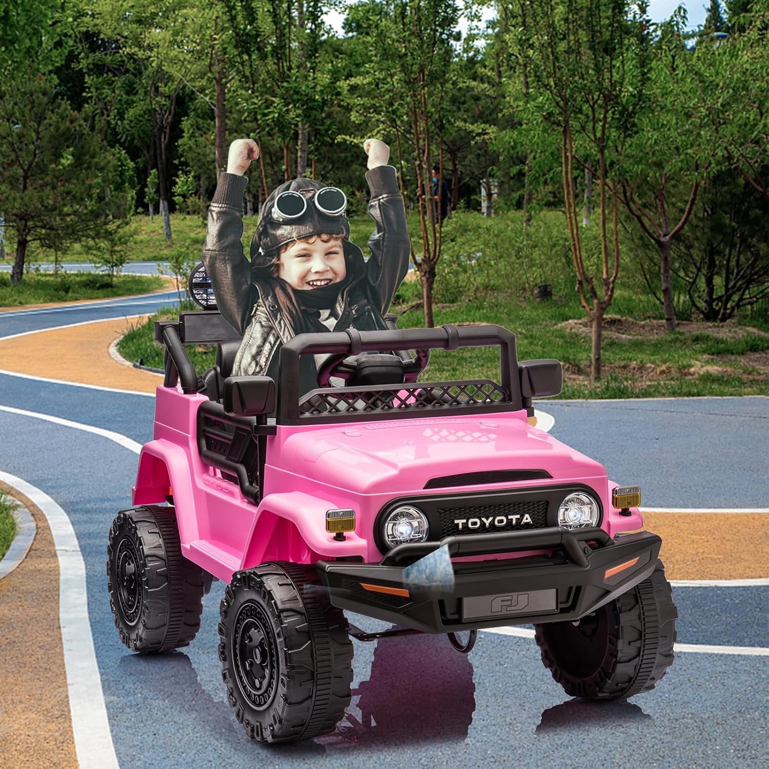 Toyota Licensed Ride-On Car 12V for Children 3-8 LED Lights MP3 Player Remote