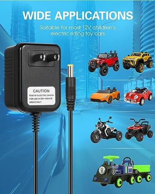6 Volt Charger for Flybar/Kidzone Bumper Car，Replacement Chargers for Kids