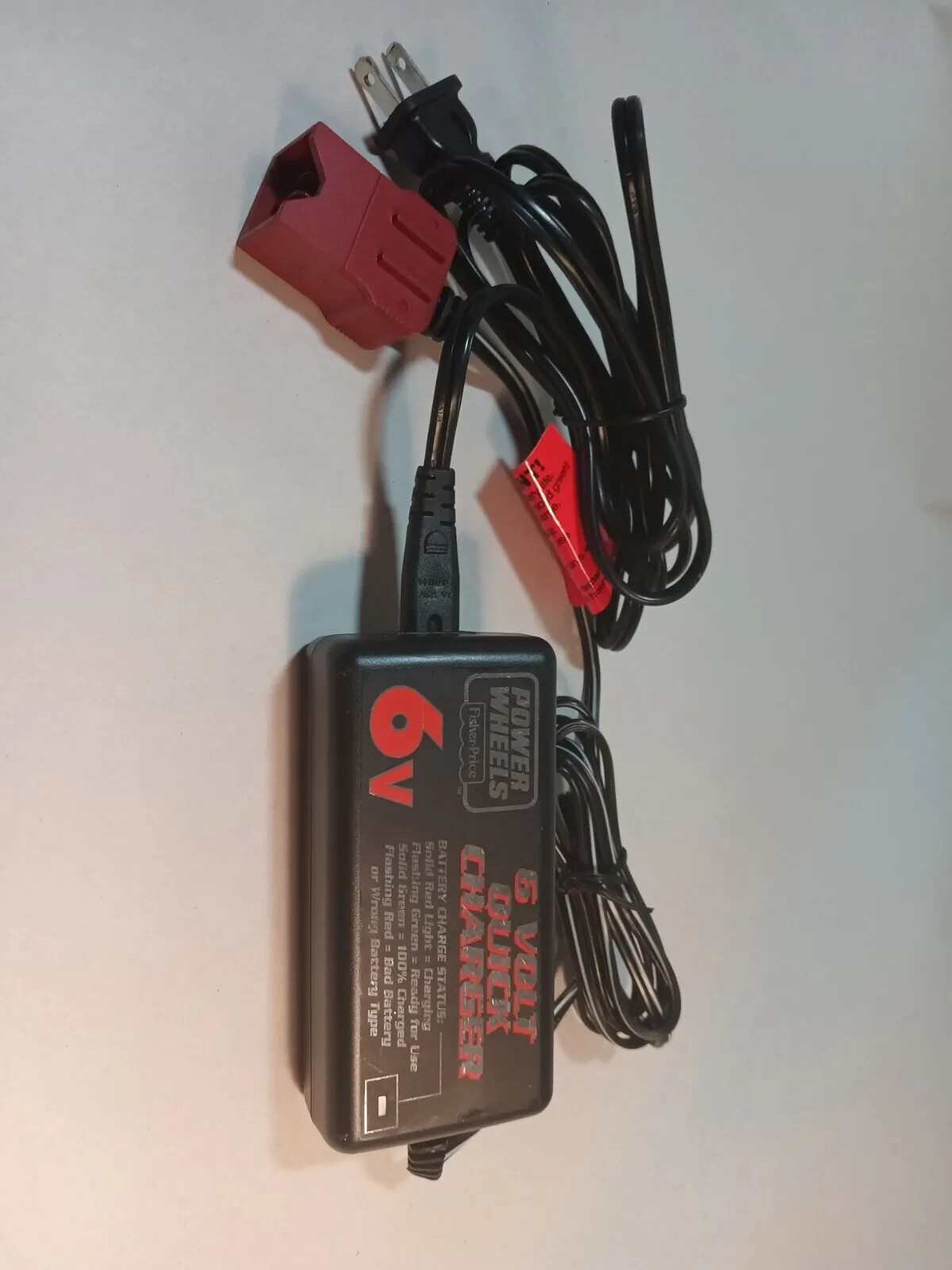 POWER WHEELS FISHER PRICE 6 VOLT QUICK BATTERY 6V FAST CHARGER CAR 00801-1484