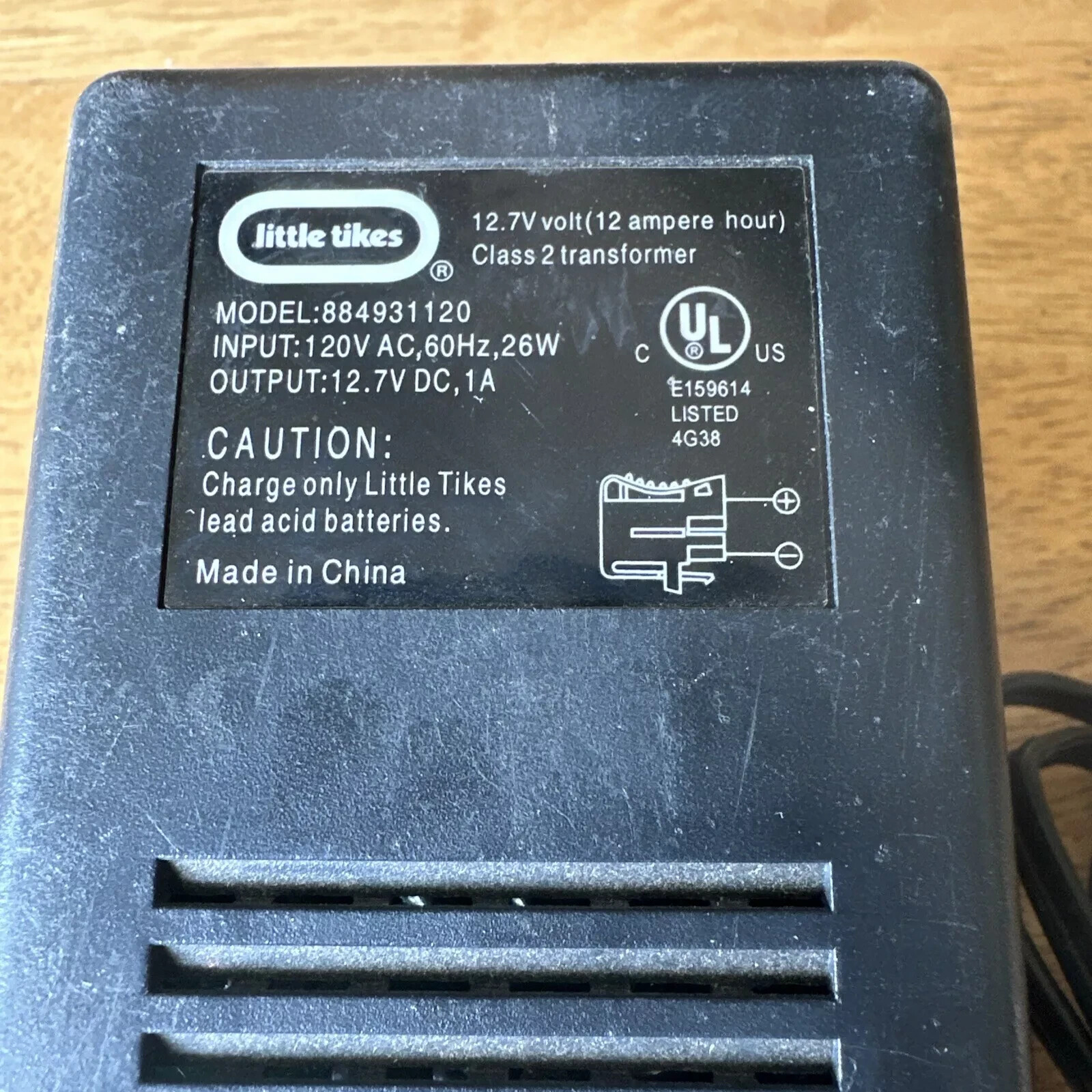 LITTLE TIKES TYPE 12.7 VOLT CLASS 2 TRANSFORMER CHARGER | 884931120 **TESTED**
