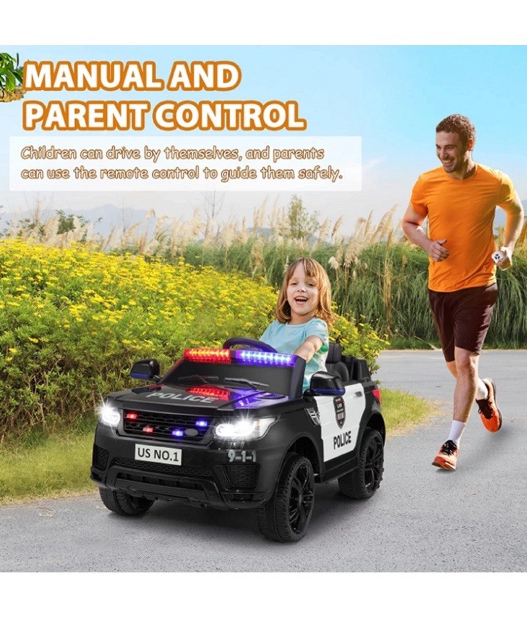 Brand New TOBBI 12V Electric Kids Ride on Police Car W/Parental Remote Control