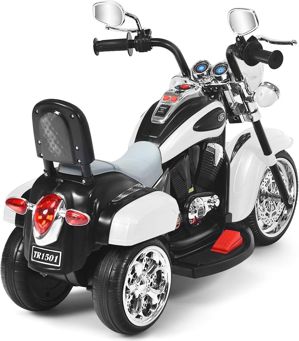 Kids Electric 3-Wheel Chopper Motorcycle with Horn & Headlight