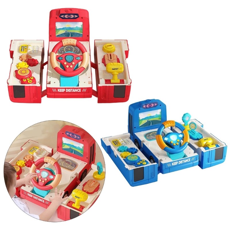 Baby Steering Wheel Toy Musical Lighting Early Learning Educational Toy