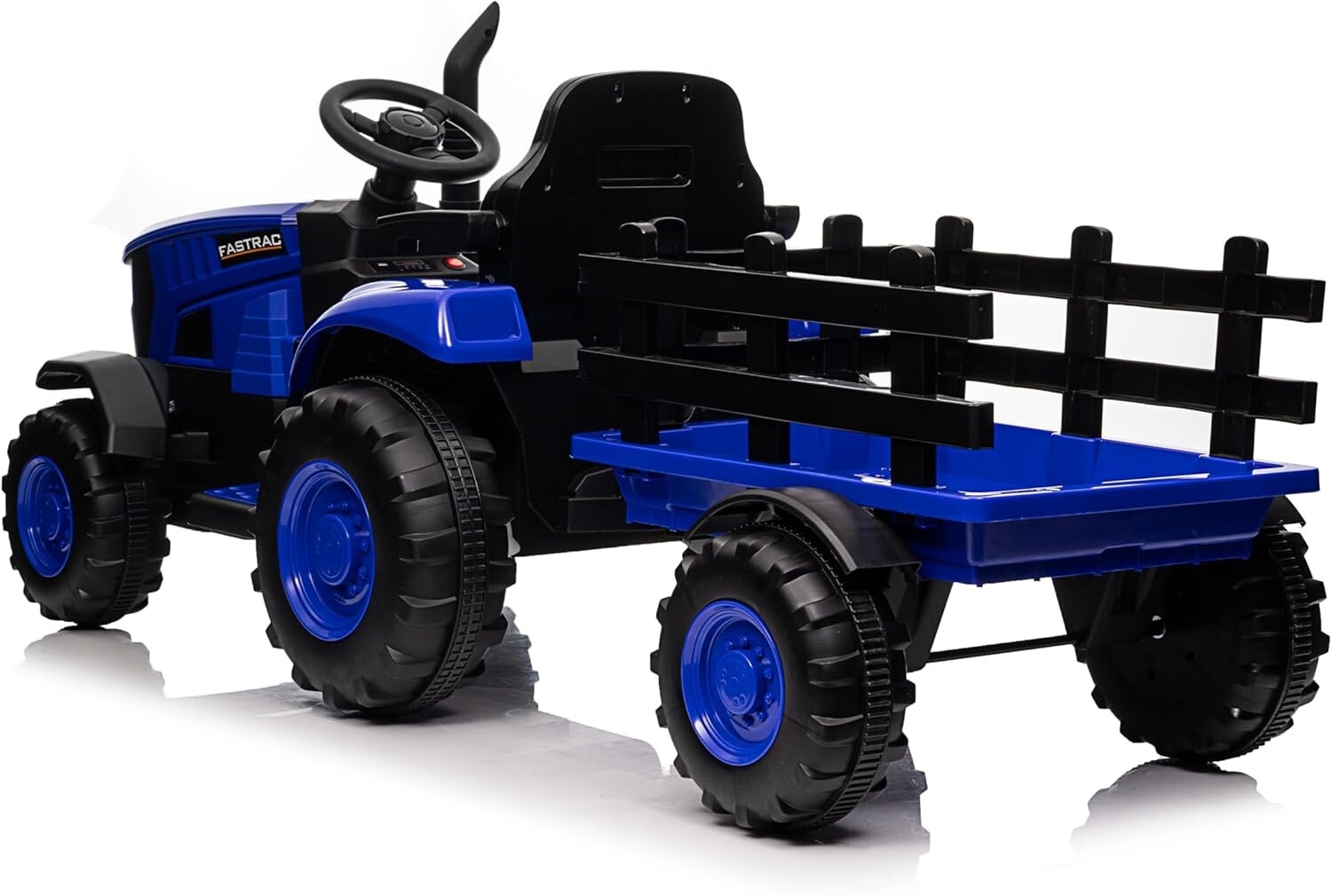 12V Kids Ride On Electric Tractor with Trailer&Remote Control for Kids 3-8 Years