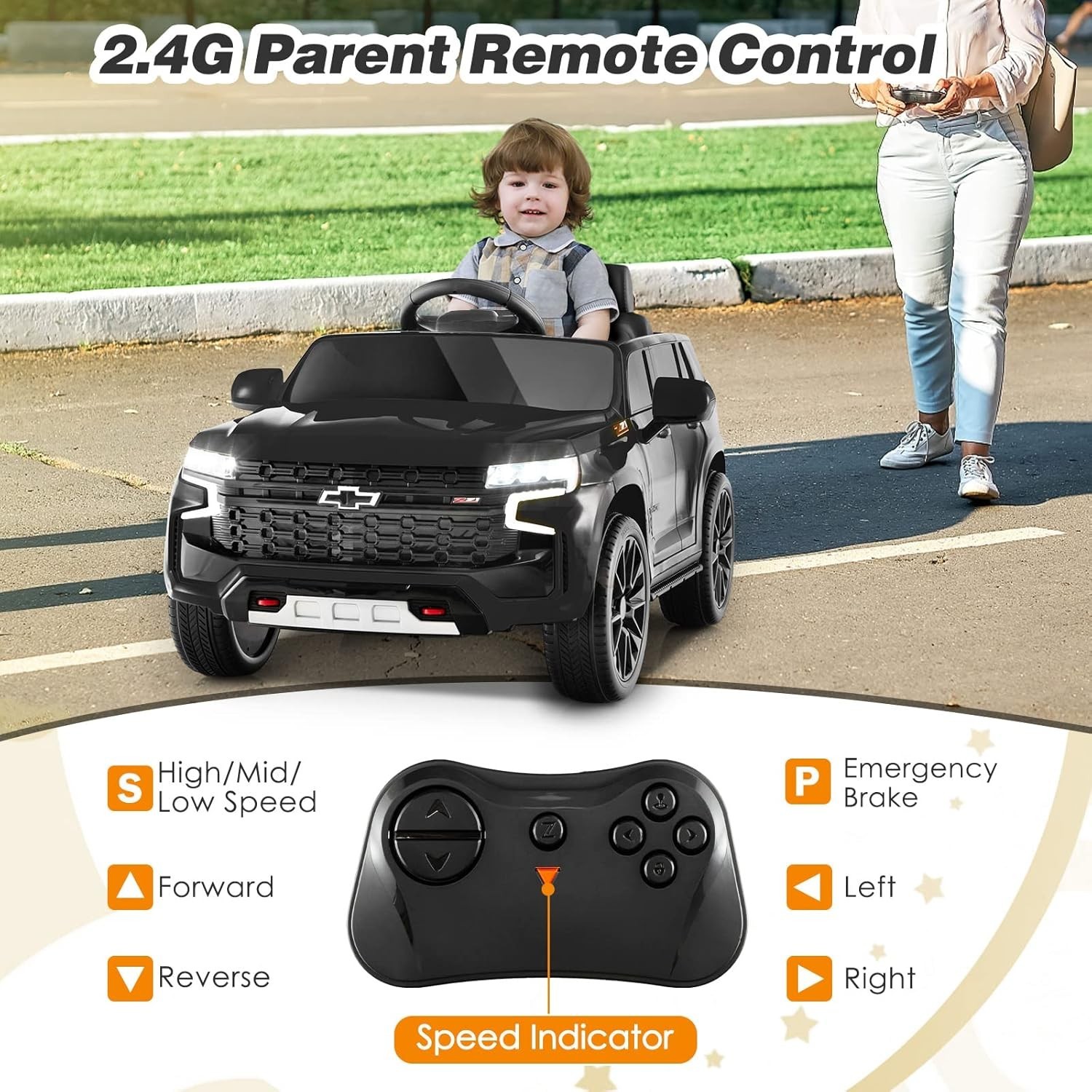 Carro Electrico Para Niños De 3 A 5 Años Montar Manejar Y Jugar Con Luces NUEVO