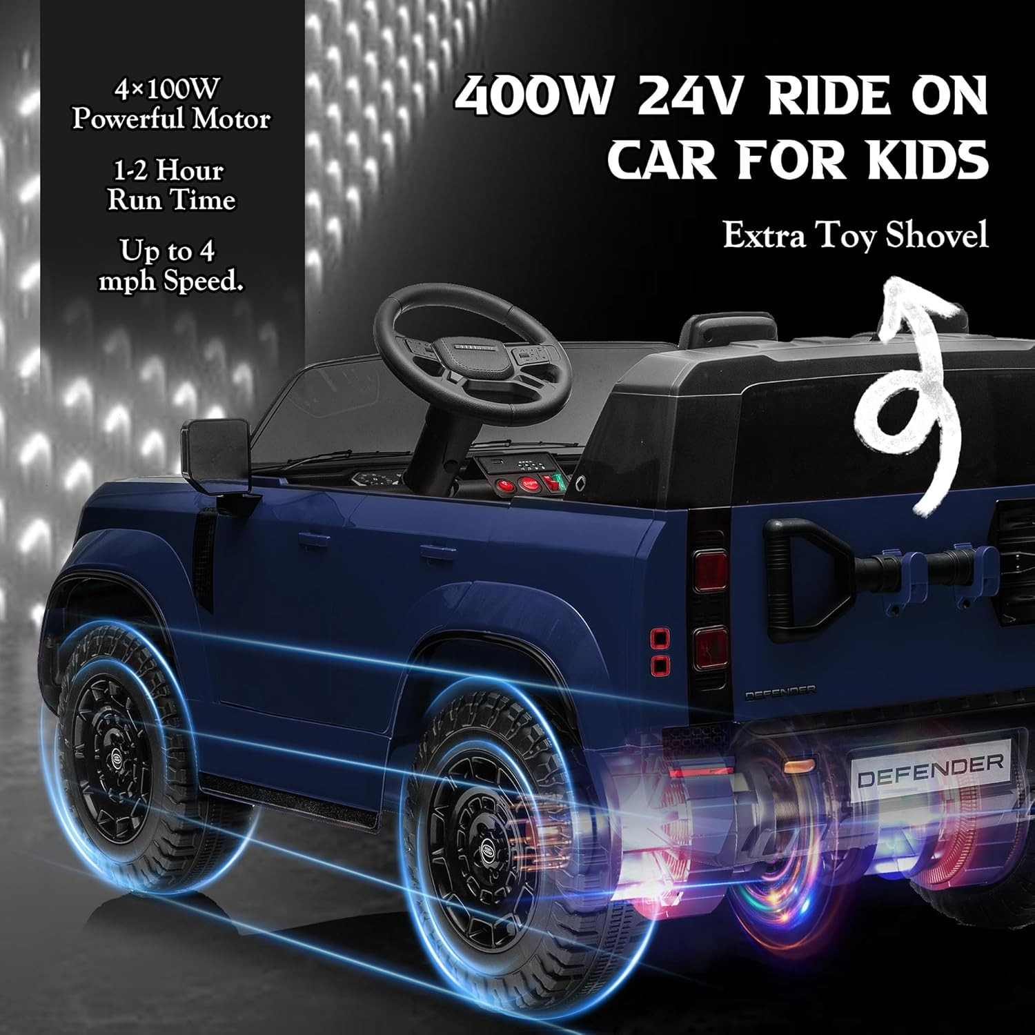 24V 4 MPH 2-Seater Licensed Land Rover Defender Octa Ride on Car with Parent Rem