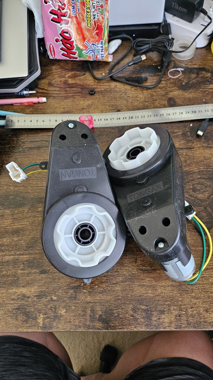 Pair of DC Motor 24V-200W 5,000rpm with gear box Replacement parts for ride