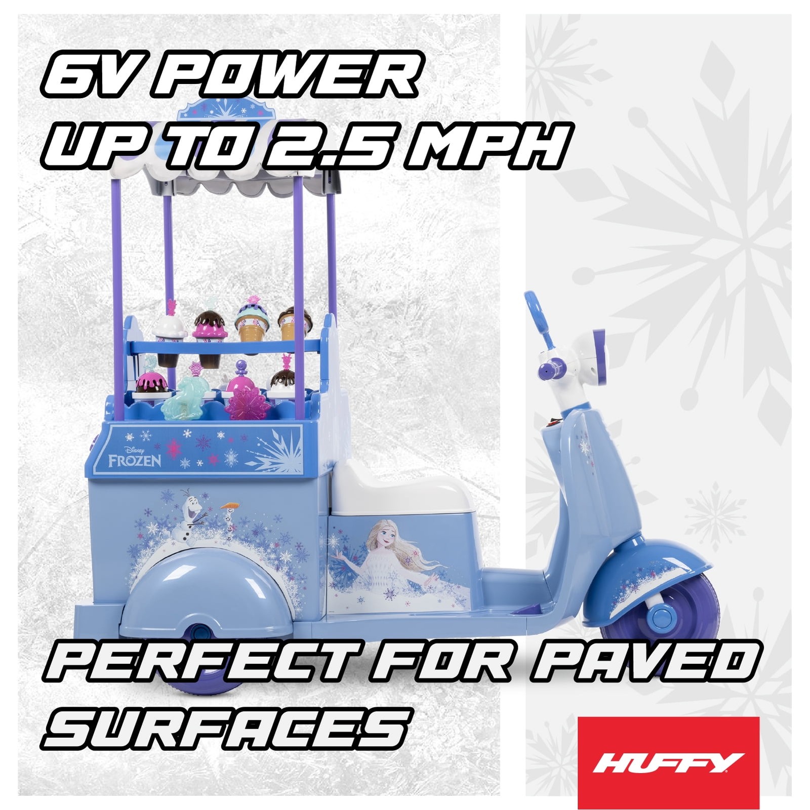 Frozen Ice Cream Cart, Battery Ride-On Toy, Ice Cream Toys