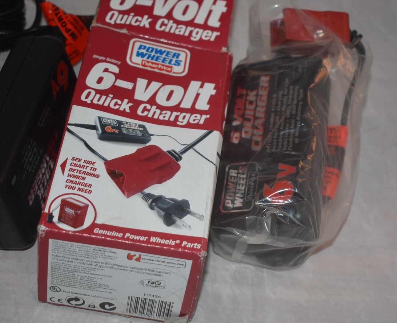 2) Power Wheels 6 Volt Quick Charger Lot With Original Boxes
