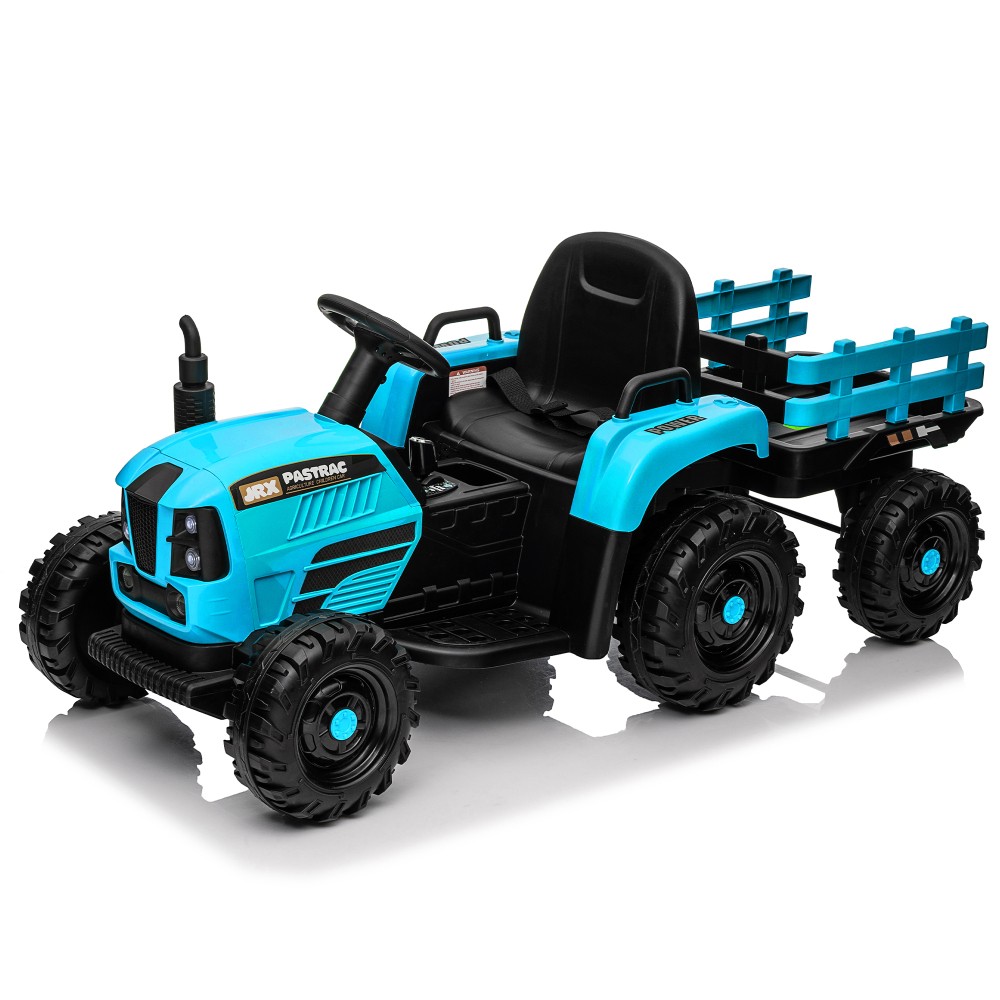 24V 400W Electric Ride on Tractor with Trailer Remote Control for Kids speedadju