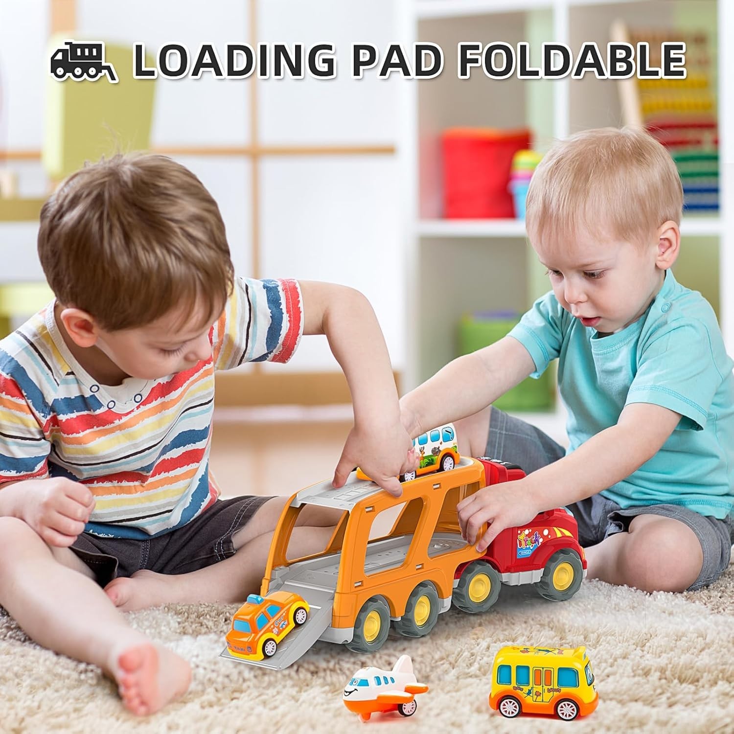 Exciting 5-in-1 Carrier Truck & Mini Cars for Toddlers – Ideal Gift for Ages 3-6