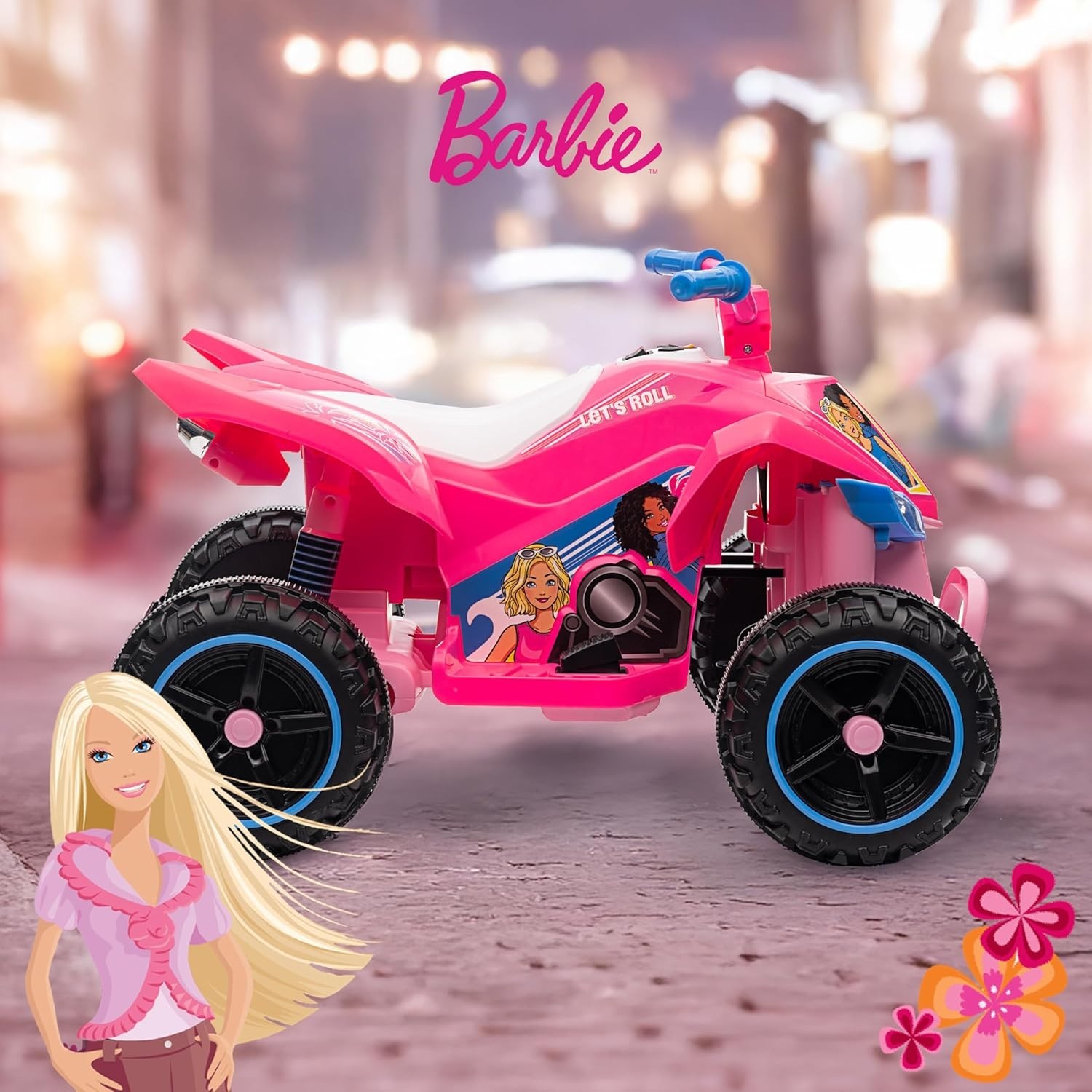 Barbie 12V ATV Quad Ride On – Durable Pink, Perfect for Kids Ages 3+