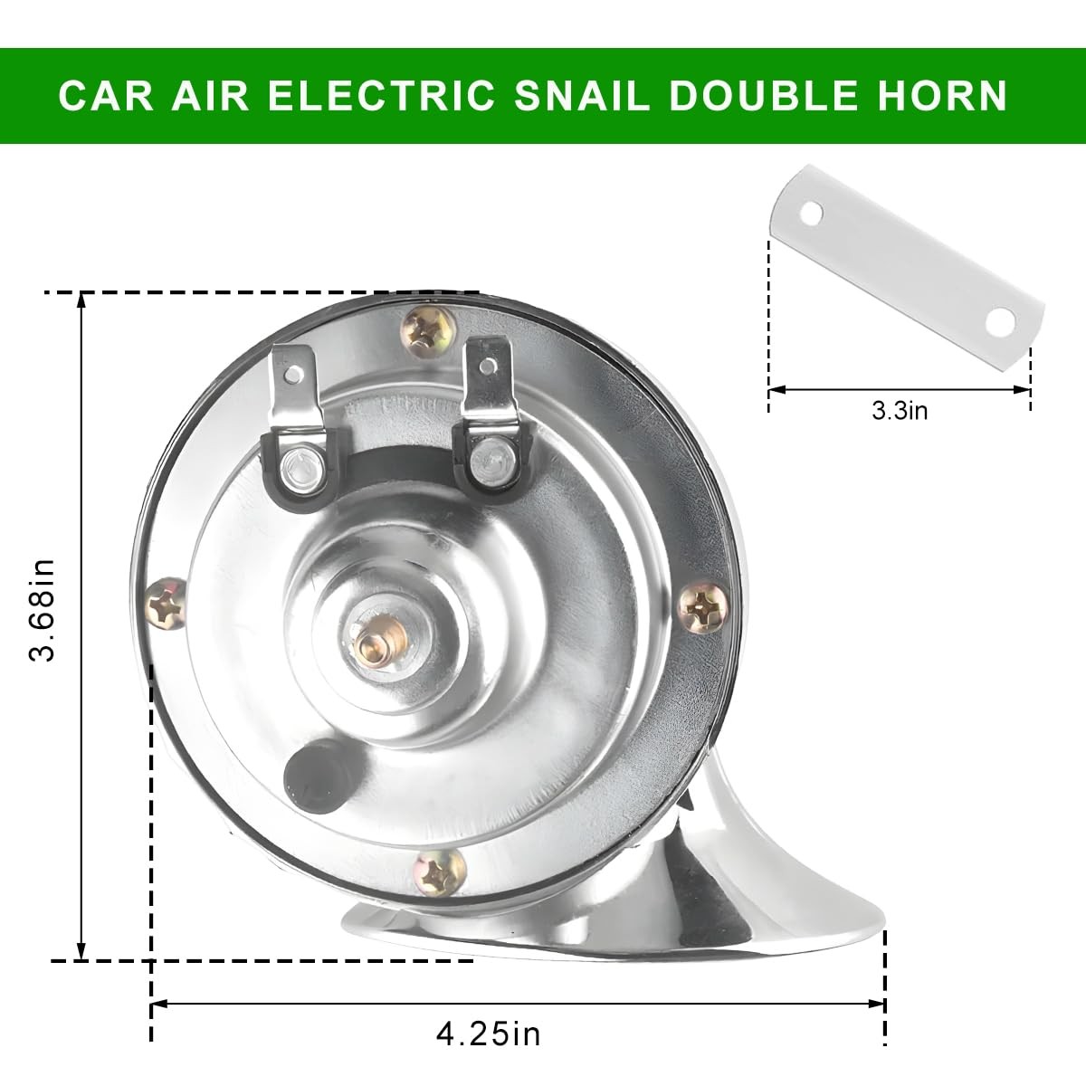 300DB Super Loud Train Horn 12V Waterproof Electric Snail Auto Truck Silver