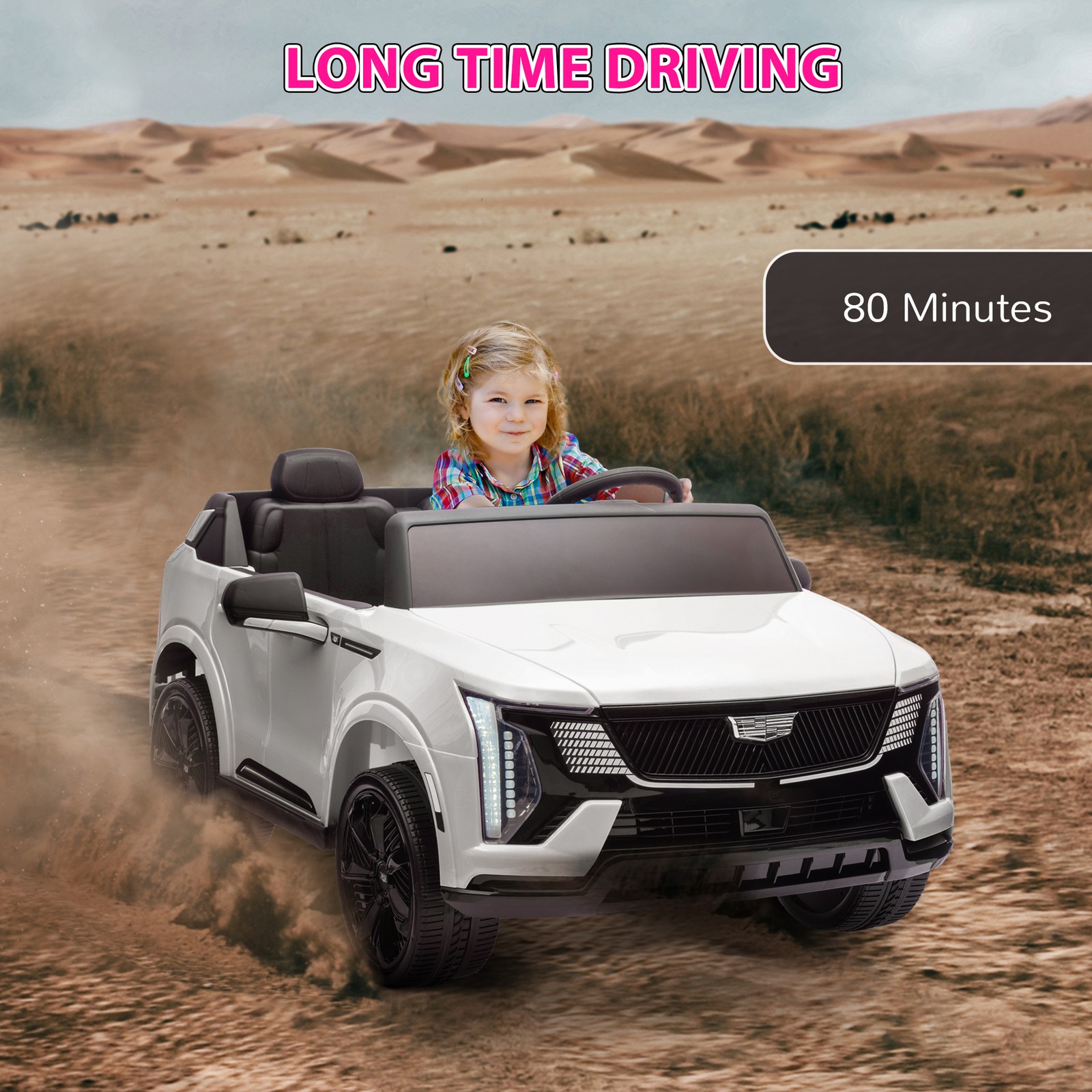 2-Seater 12V 10AH Ride on Truck with Remote Control, White
