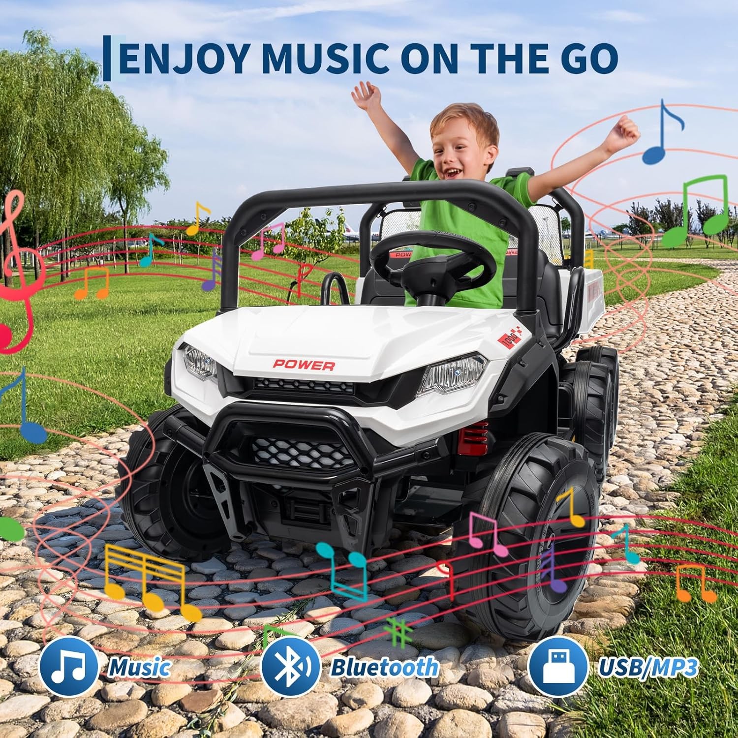 24V 2 Seater Ride on Car 4WD Dump Truck for Kids Ride on Toys for Boys Girls