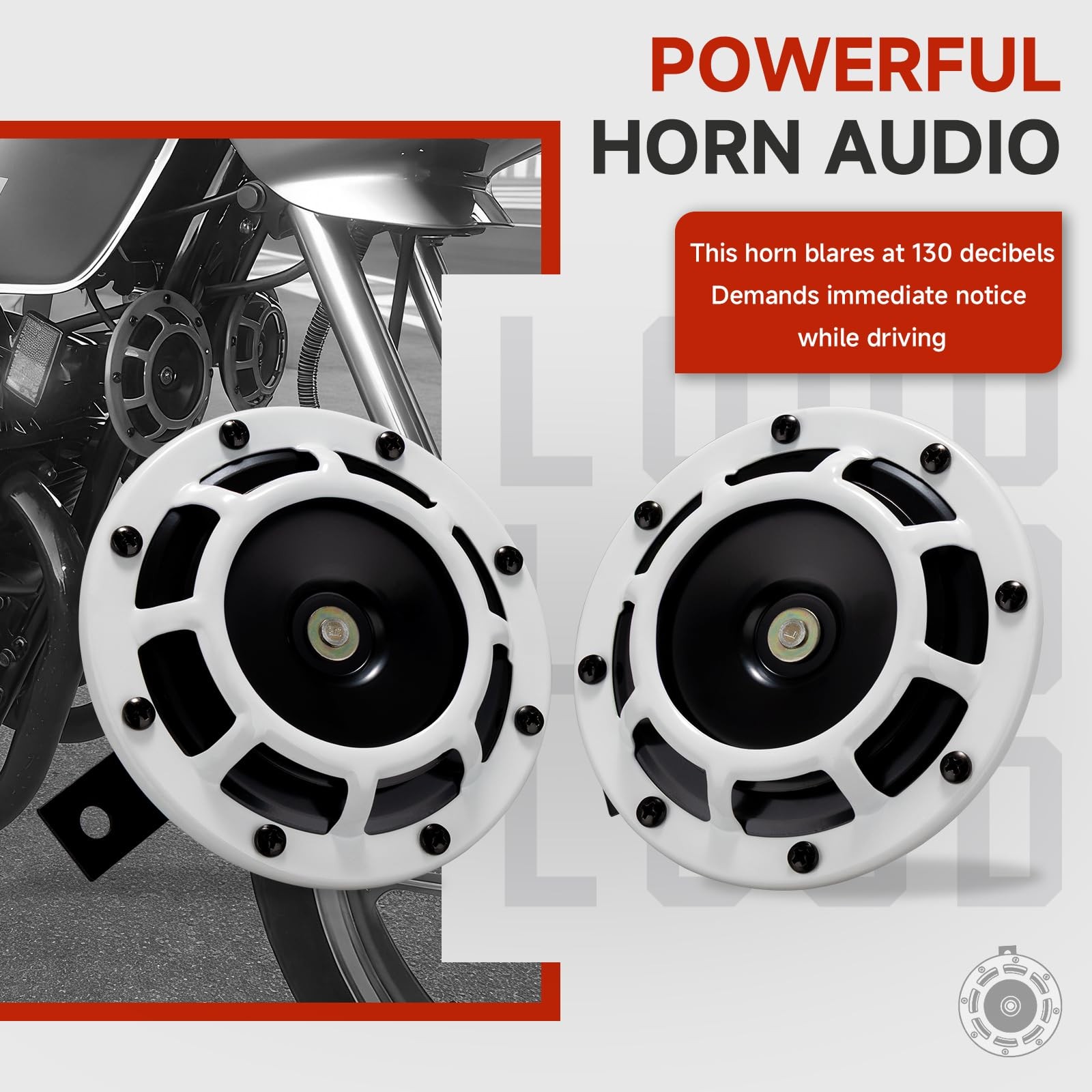 AOLIHAN Car Twin Horns Kit, Train Horn for Car, Round Loud Horns Speaker, Met…