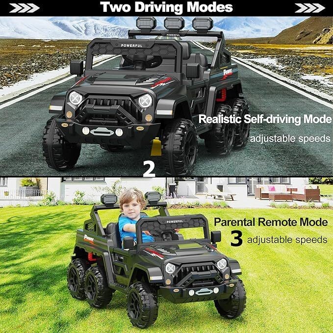 24V 6-Wheel Kids Ride On Car with Remote, Power Wheels Electric Vehicle 99 lbs